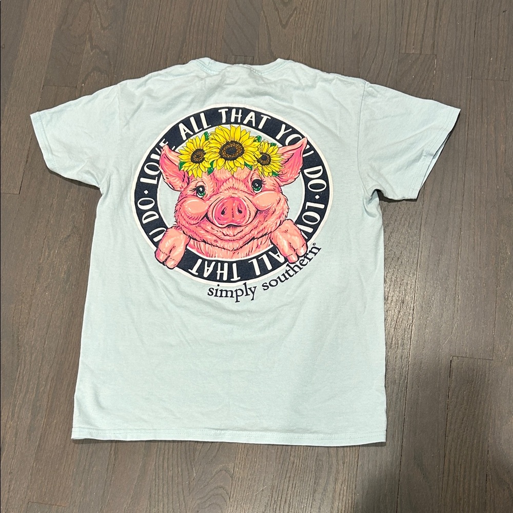 Simply Southern Sky Blue Short Sleeve Tee y.